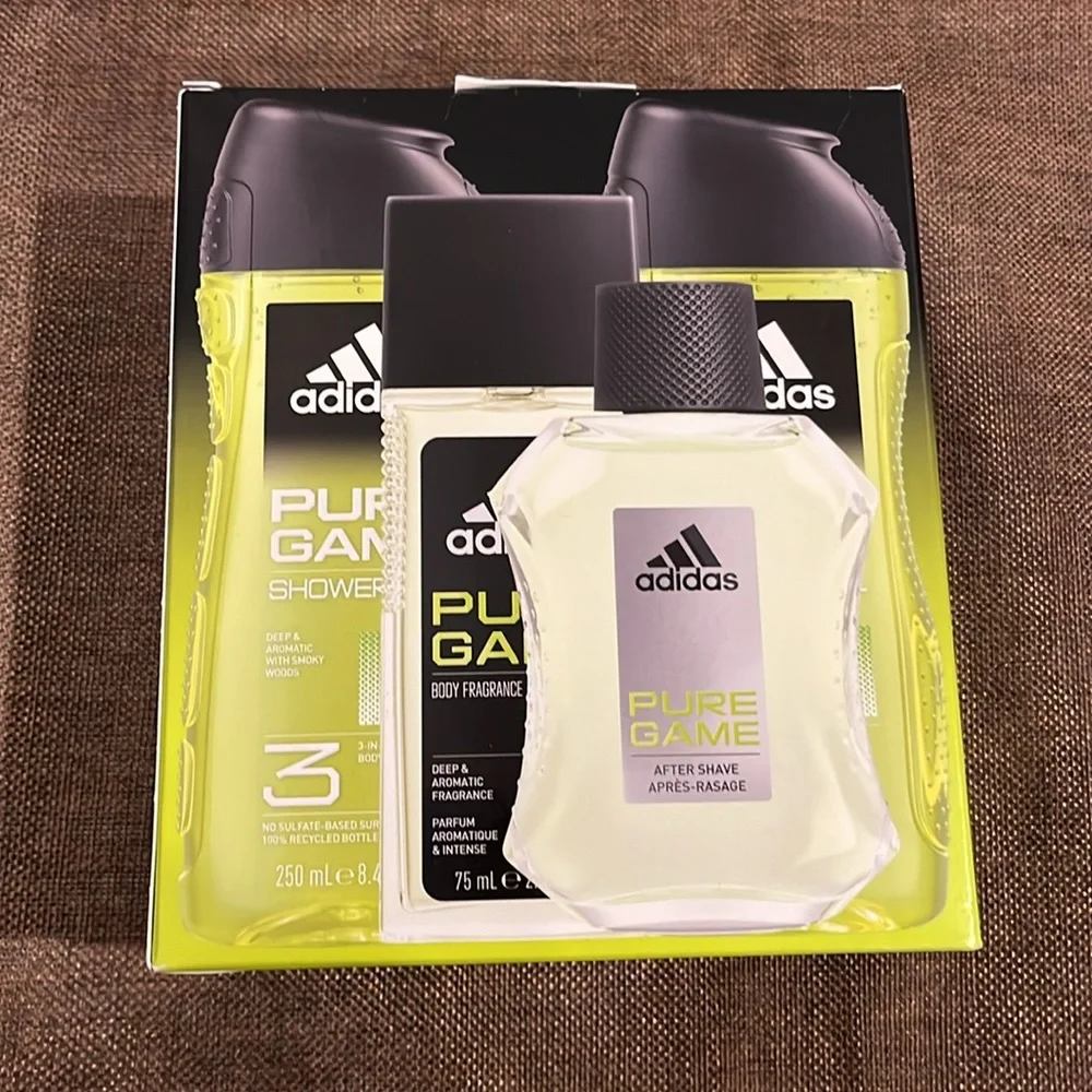 Adidas Deep Aromatic Fragrance Pure Game Set of 4 Bundle New